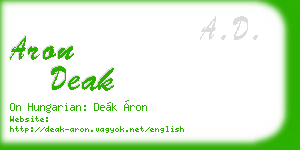 aron deak business card